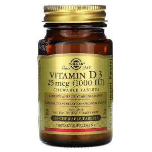 Solgar Vitamin D3 Chewable, 1000iu