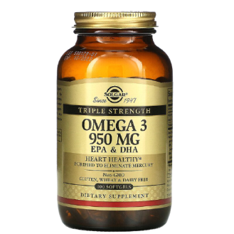 Solgar, Omega-3, EPA & DHA, Triple Strength, 950