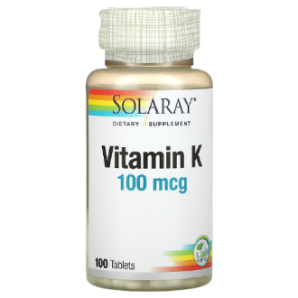 Solaray Vitamin K, 100mcg